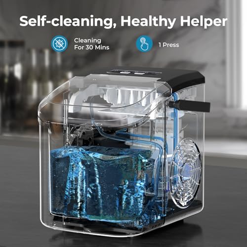 Nugget Ice Maker Countertop 44LB/Day Self-Cleaning Portable Ice Machine U3940