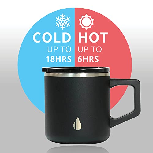 16oz Triple Wall Stainless Steel Insulated Coffee Mug with Lid W978