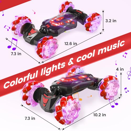 Gesture Sensing RC Stunt Car 4WD Drift 360° Flips with Lights & Music I412