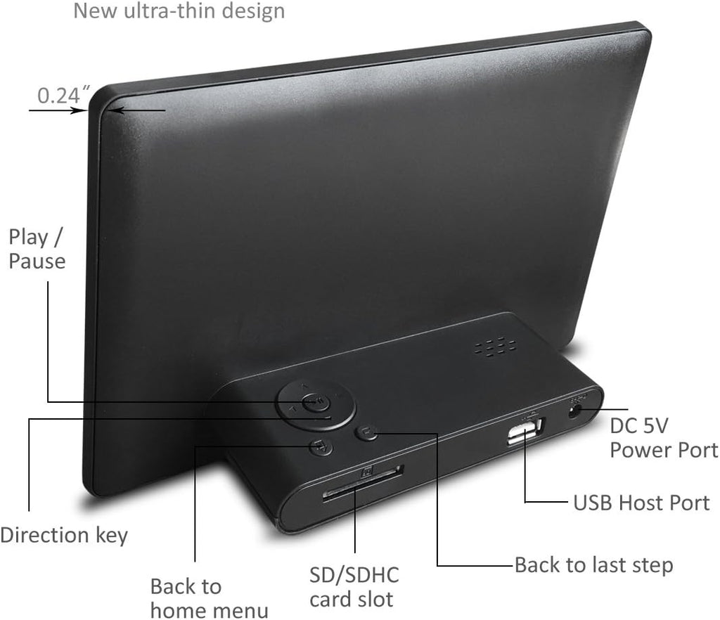 14-Inch Digital Photo Frame (Black) X2014