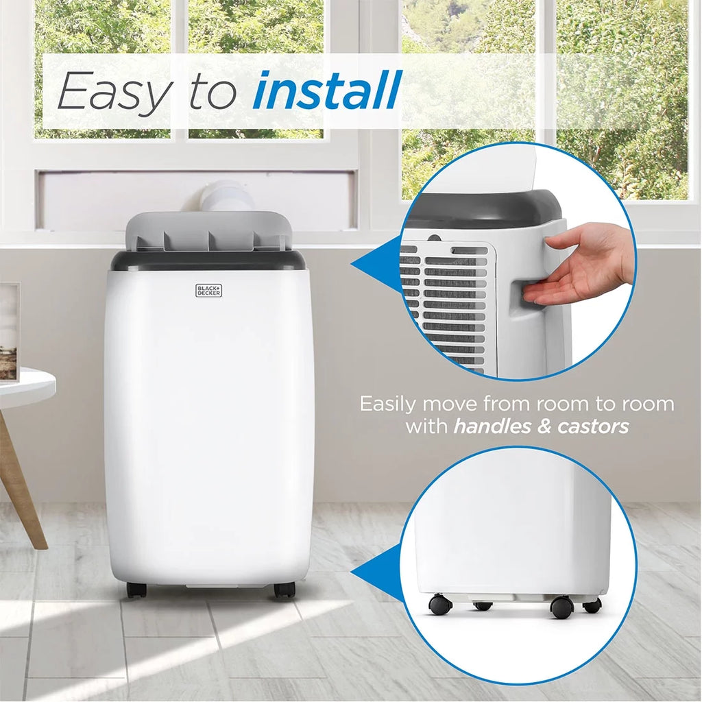 6000 BTU Portable Air Conditioner with Remote Control, White L28930