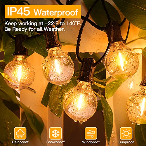 30FT 30Bulbs RGBW Color Changing Waterproof G40 String Lights B7515