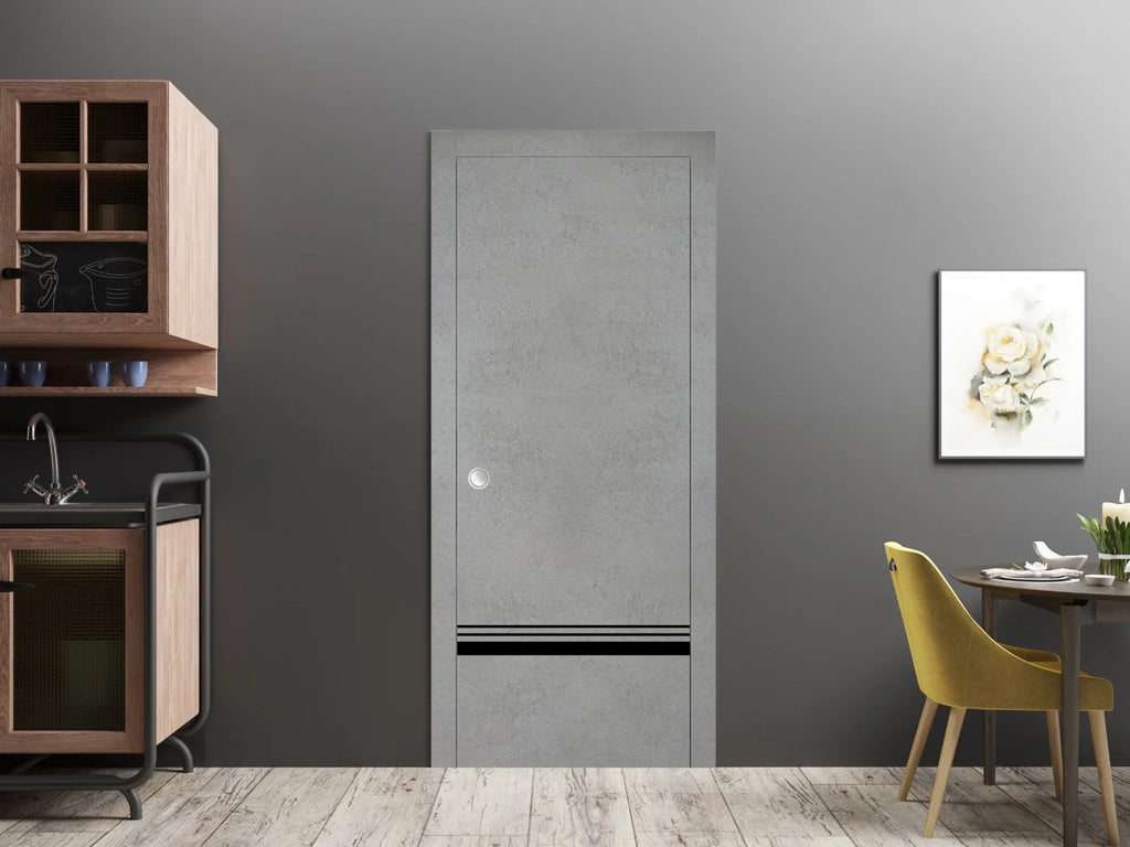Sliding French Pocket Door with Frosted Glass G105672