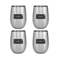 4-Piece 18/8 Stainless Steel 20 oz. Stemless Wine Glass M678015