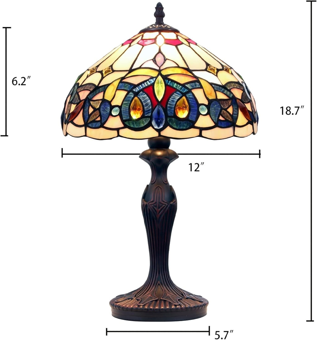 Dark Bronze 1 Light Table Lamp 12" Shade A35477