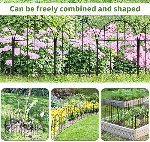 10 Pack Metal No Dig Garden Fence 11FT x 17inch Z514