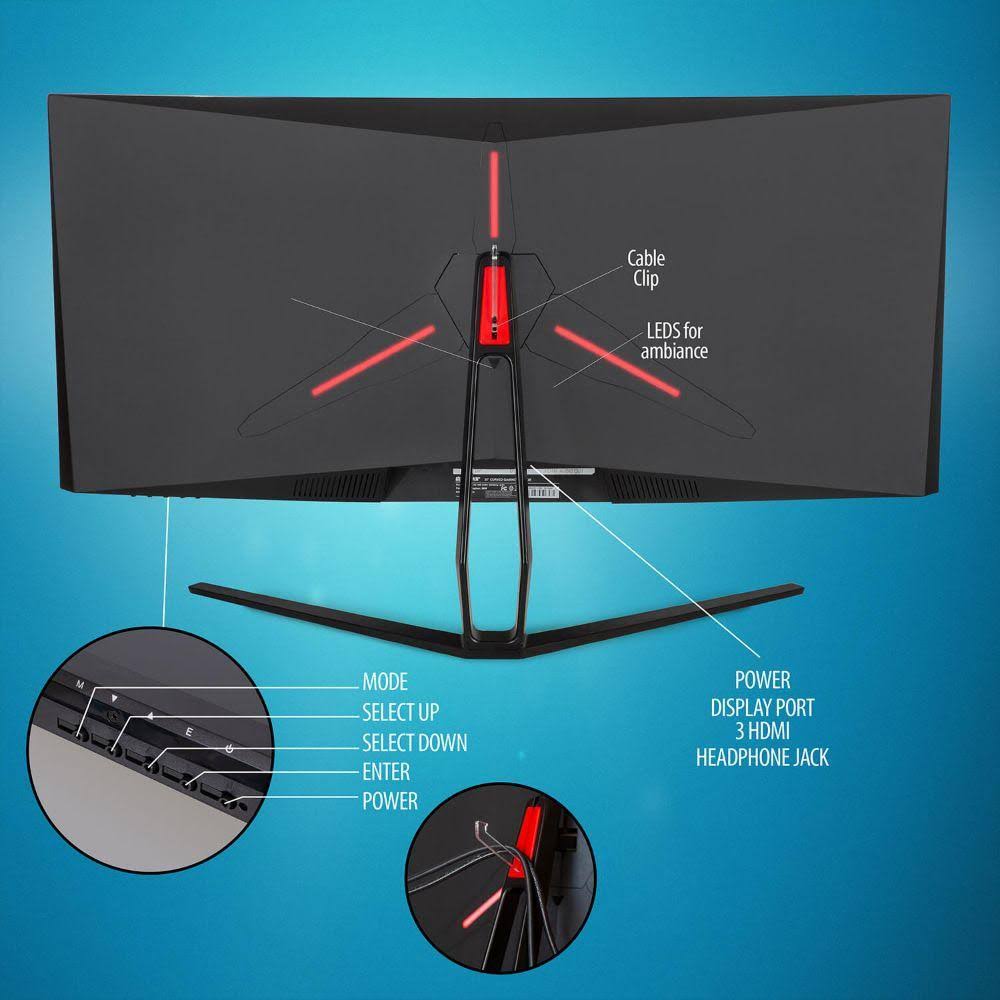 35x22 Curved UltraWide LED Gaming Monitor, 3440x1440 21:9 100Hz (2-Pack) C270698