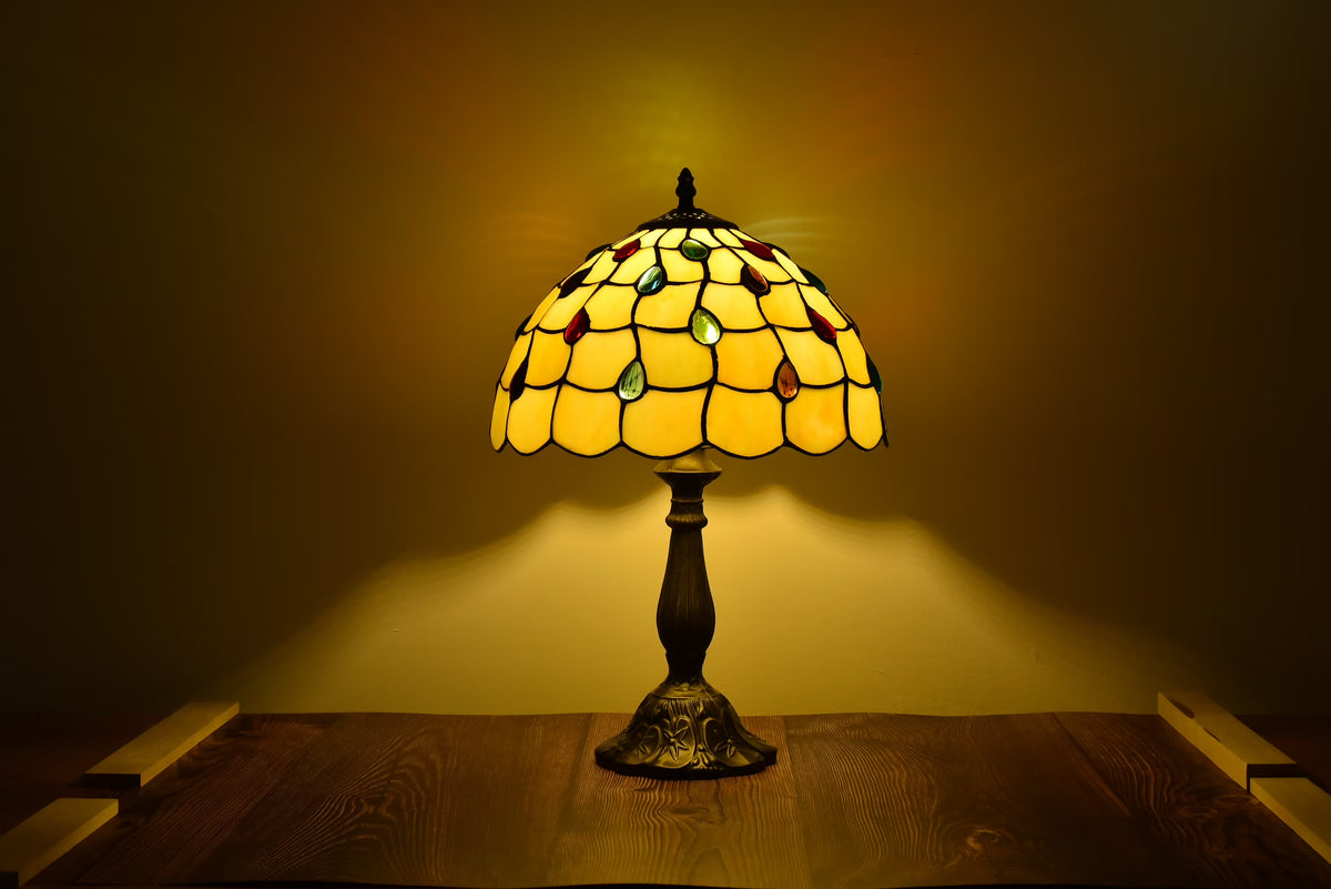 Tiffany Style Table Lamp Stained-Glass 18.1'' H Multi-Color G314