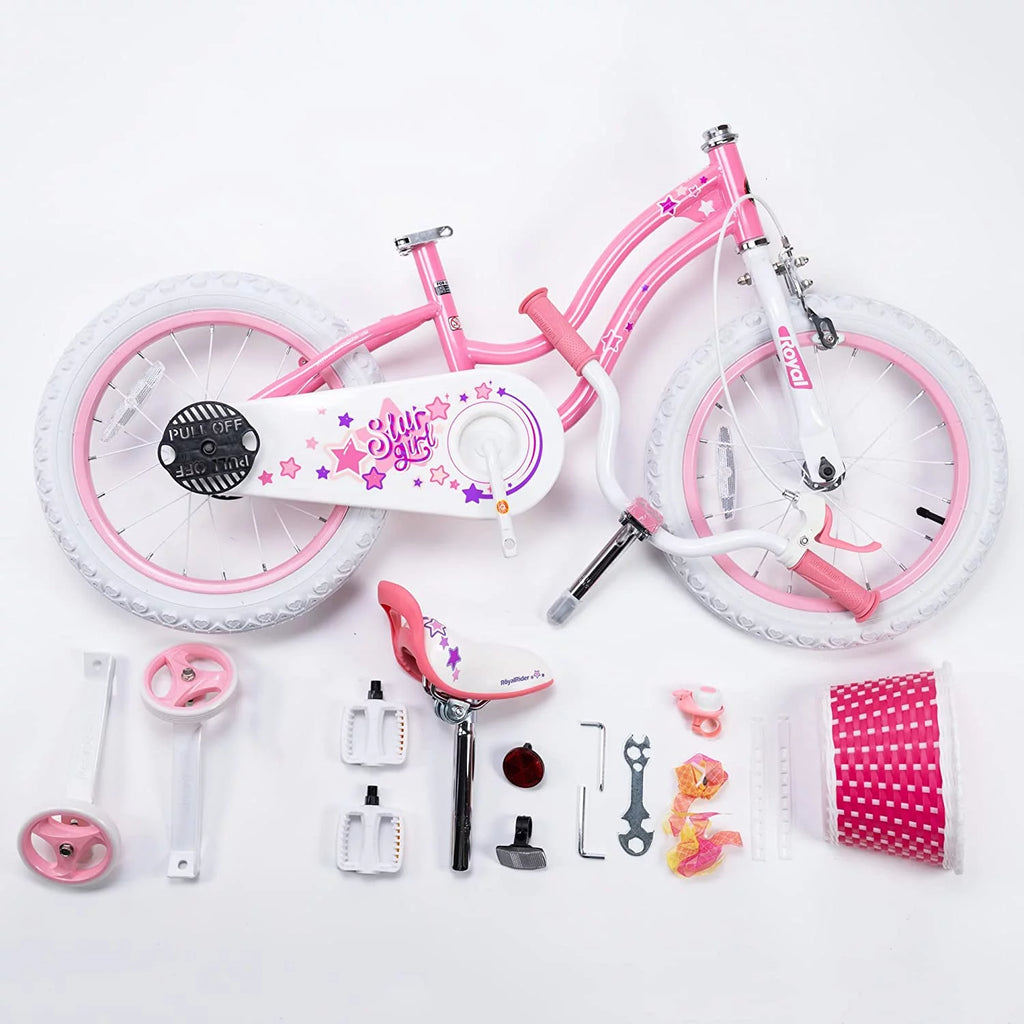 Blue 14 In Kids Bike with Basket and Training Wheels Z555574