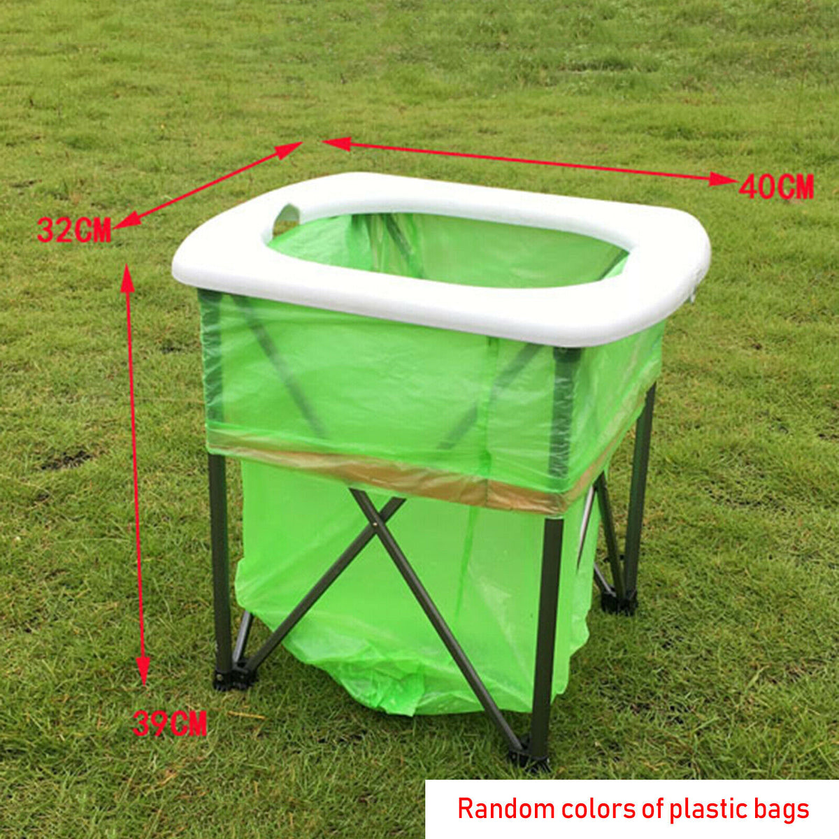 Portable Folding Toilet Commode Seat with Steel Feet G19280