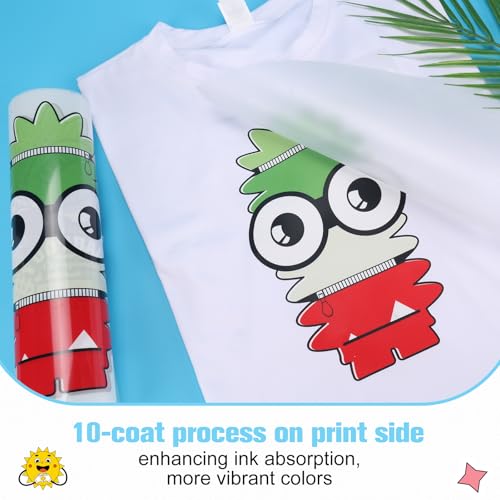 8.5" x 11" 50 Sheets Glossy Clear Cold Peel DTF Transfer Film V640371