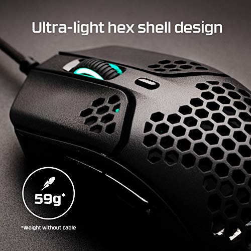 Ultra-Lightweight 59g Gaming Mouse Black/Red C921