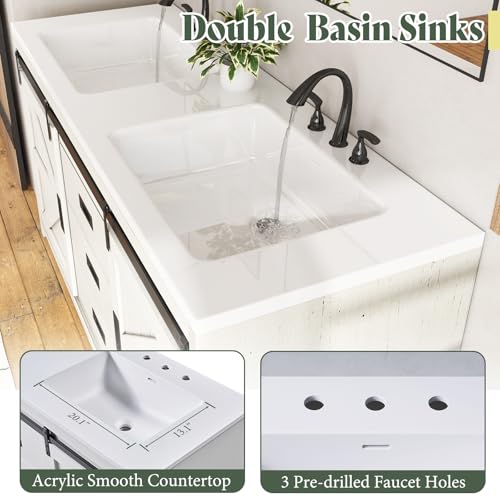 Gray Freestanding Double Vanity with Sink C22279
