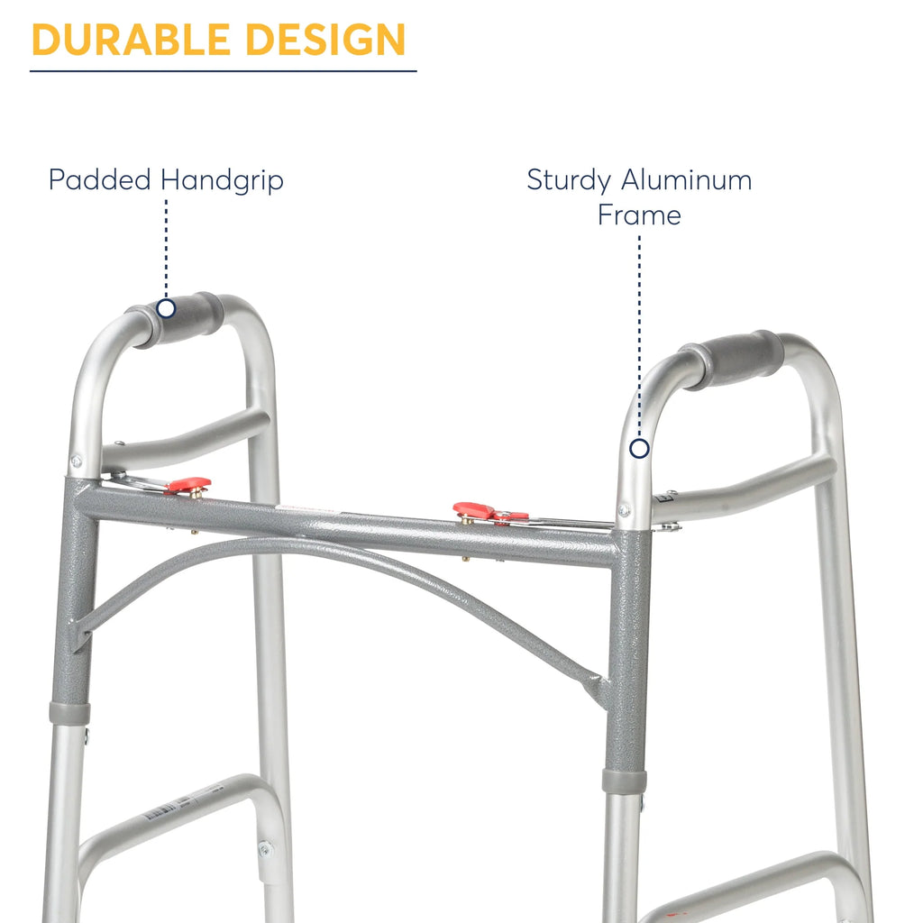 Two Button Folding Walker with 5 Wheels C832921