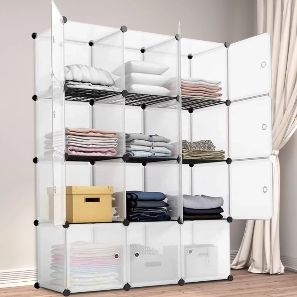 14'' x 14'' 12 Cube Storage Organizer with Doors B7931