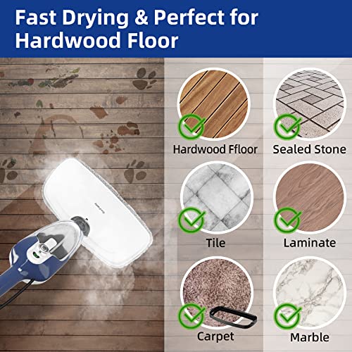 10-in-1 Detachable Handheld Steam Mop with 11 Accessories T8585