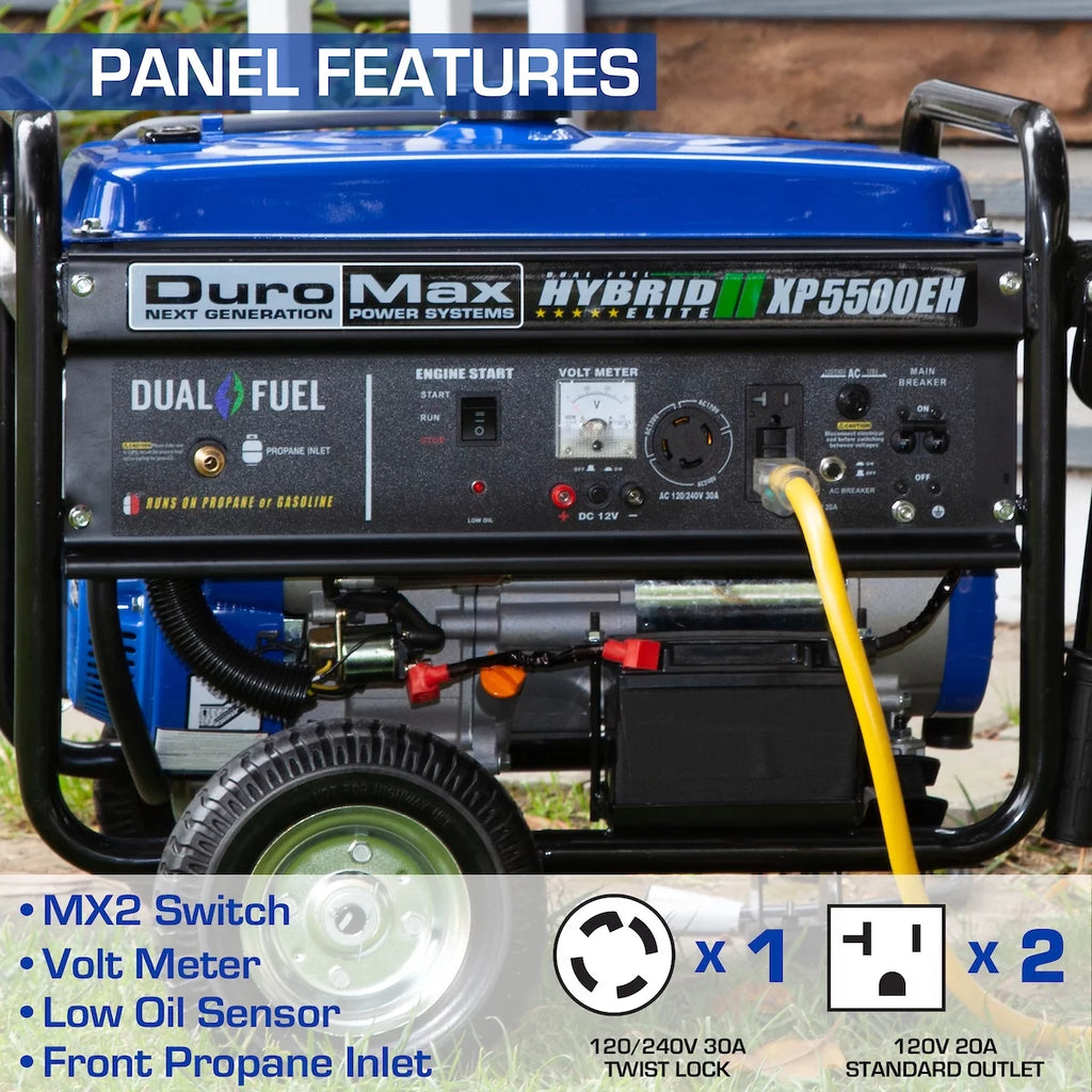 5500-Watt Dual Fuel Portable Generator E1041