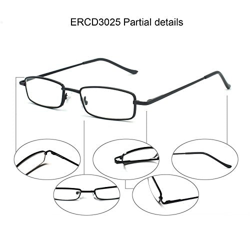 Compact Aluminum Reading Glasses with Case W3759