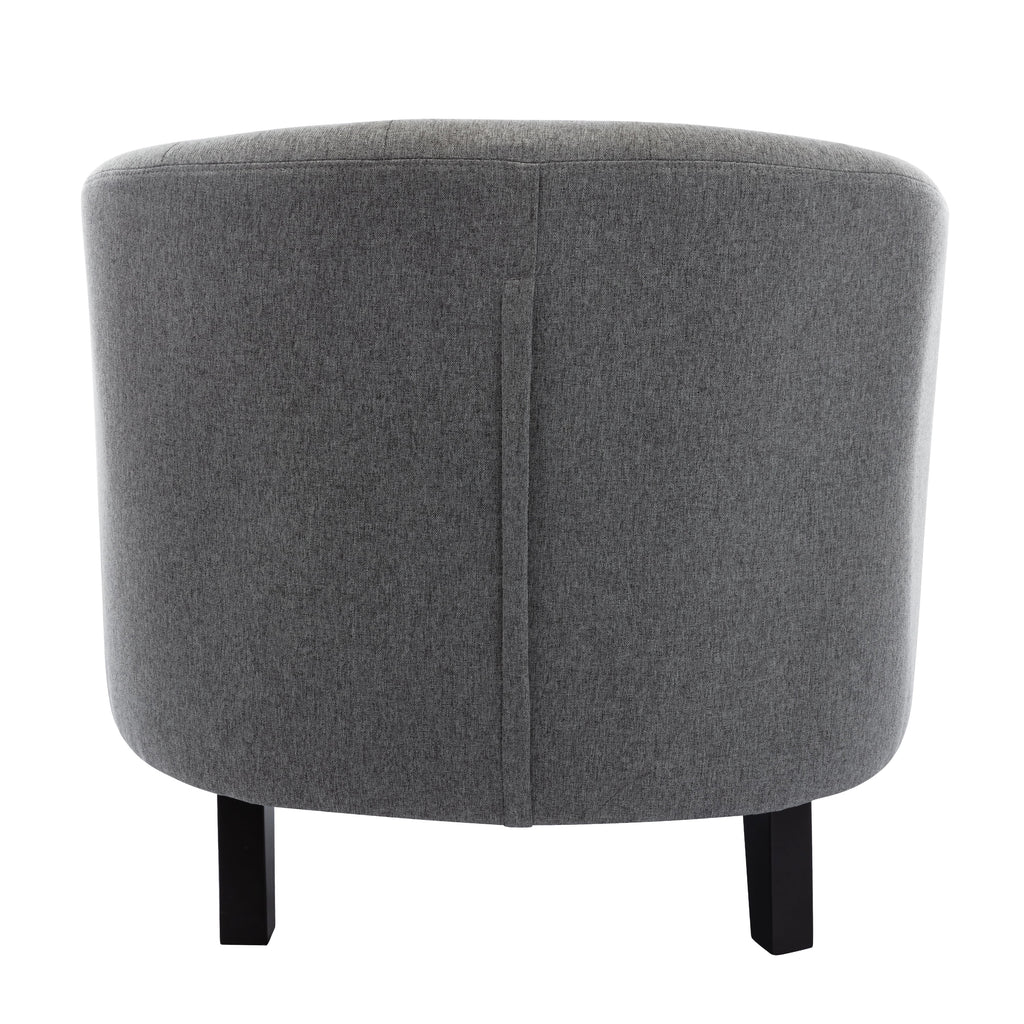 Linen Fabric Tufted Barrel Chair V798
