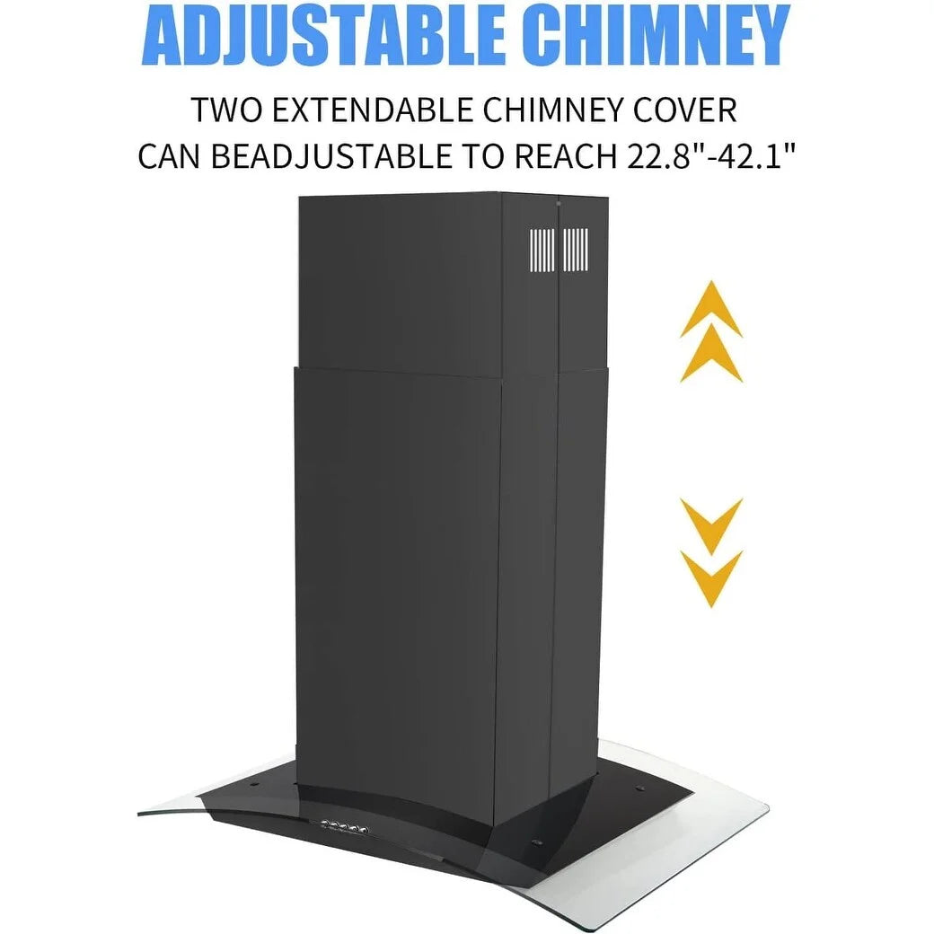 30 inch Stainless Steel Island Mount Range Hood 900 CFM J8169
