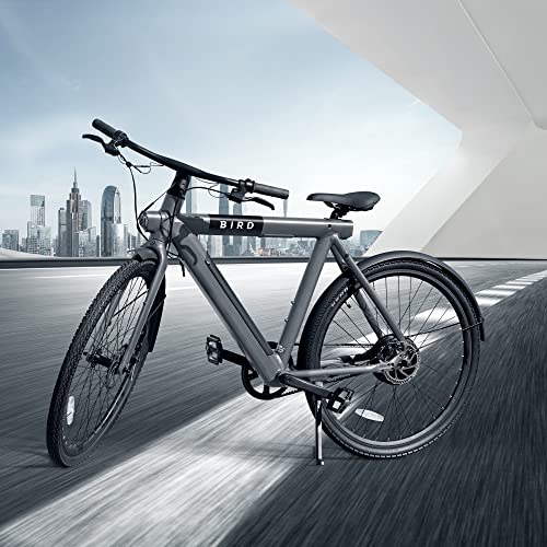 Black 28" Electric Commuter Mountain Bike with 500W Motor, 36V Removable Battery, LCD Display, Disc Brake, Belt Drive C902116