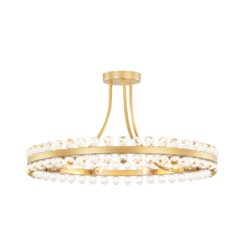 9-Light Dimmable Crystal Chandelier S874