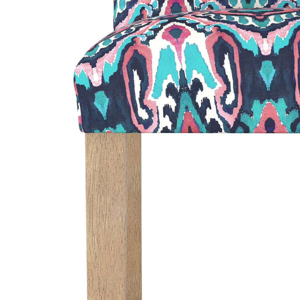 Dining Chair Printed Navy/Pink P7475