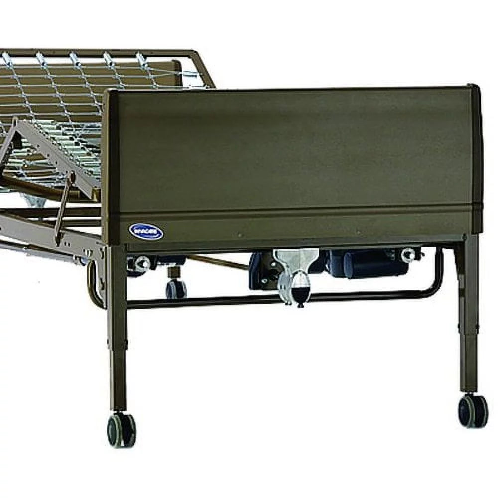 Manual Bed with Innerspring Mattress and Full-Length Side Rails O586
