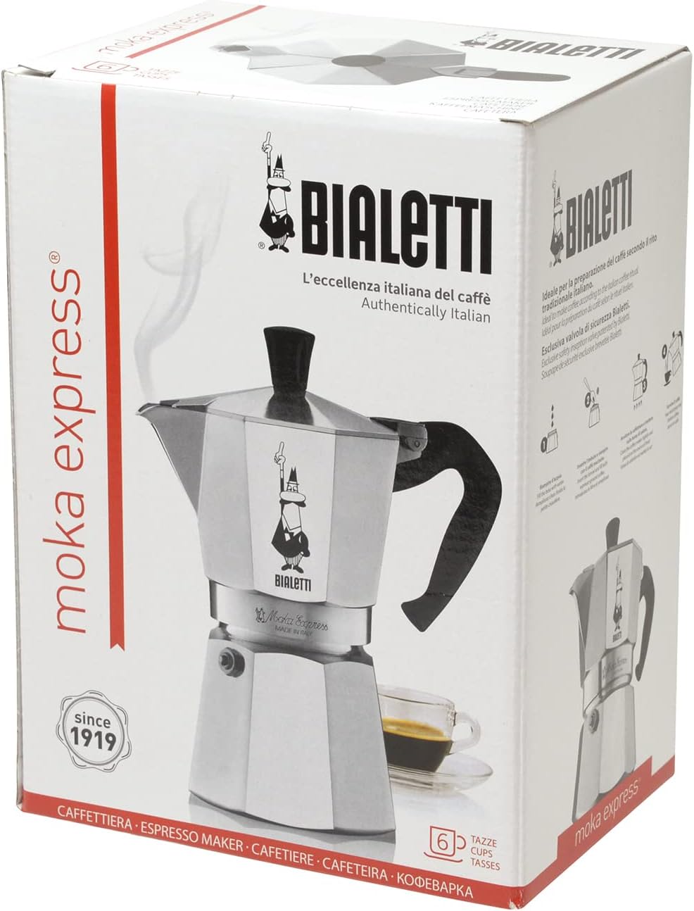 6 Cups Aluminum Moka Pot B13681