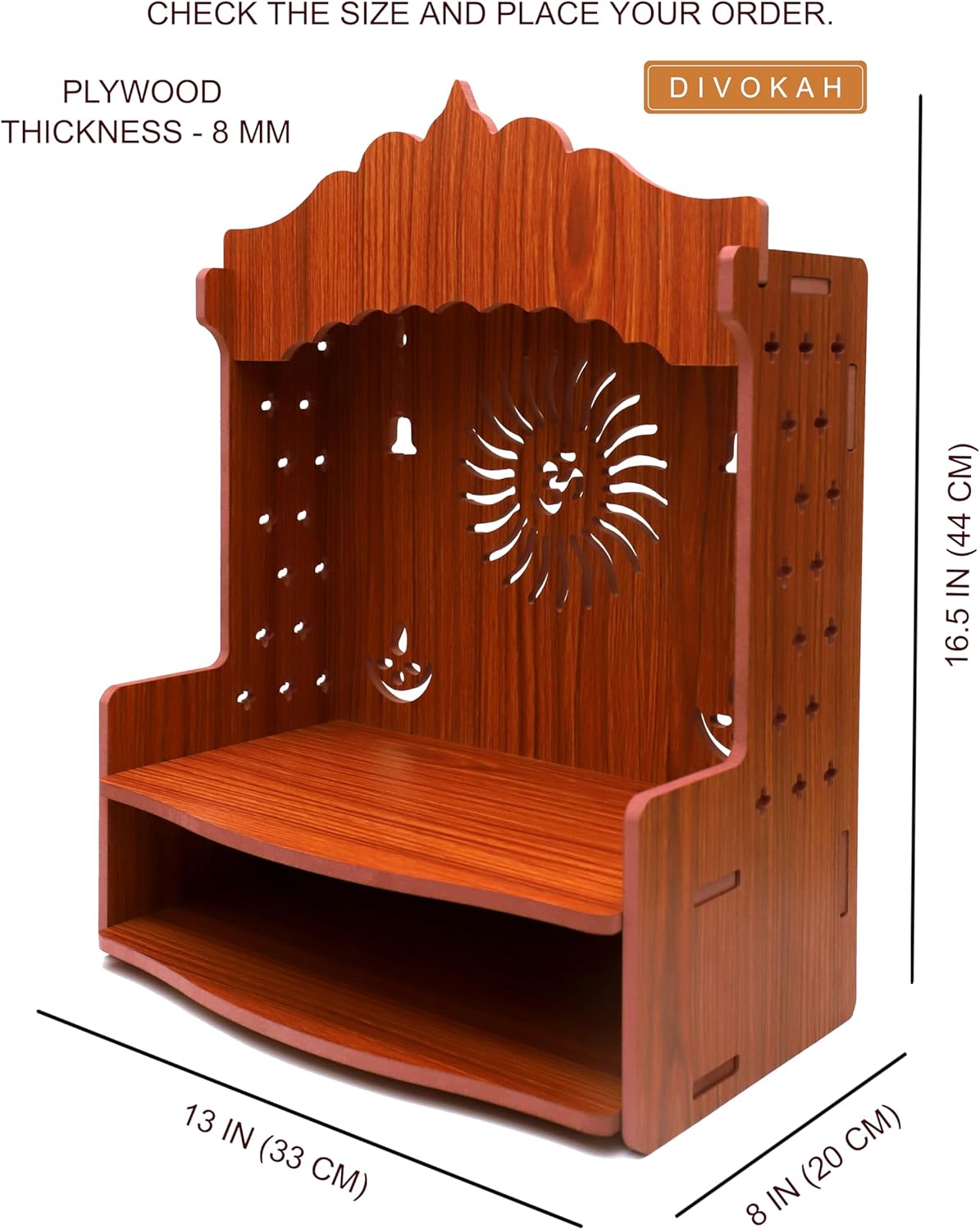 Mdf Wooden Wall Mounted Temple Z9411