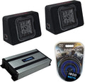 12 Square Sub Box Bundle with Amplifier & Amp Kit S100