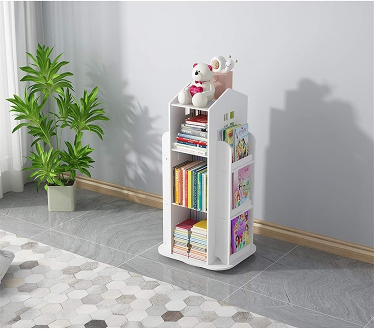 3-Tier Rotating Bookshelf Z72564