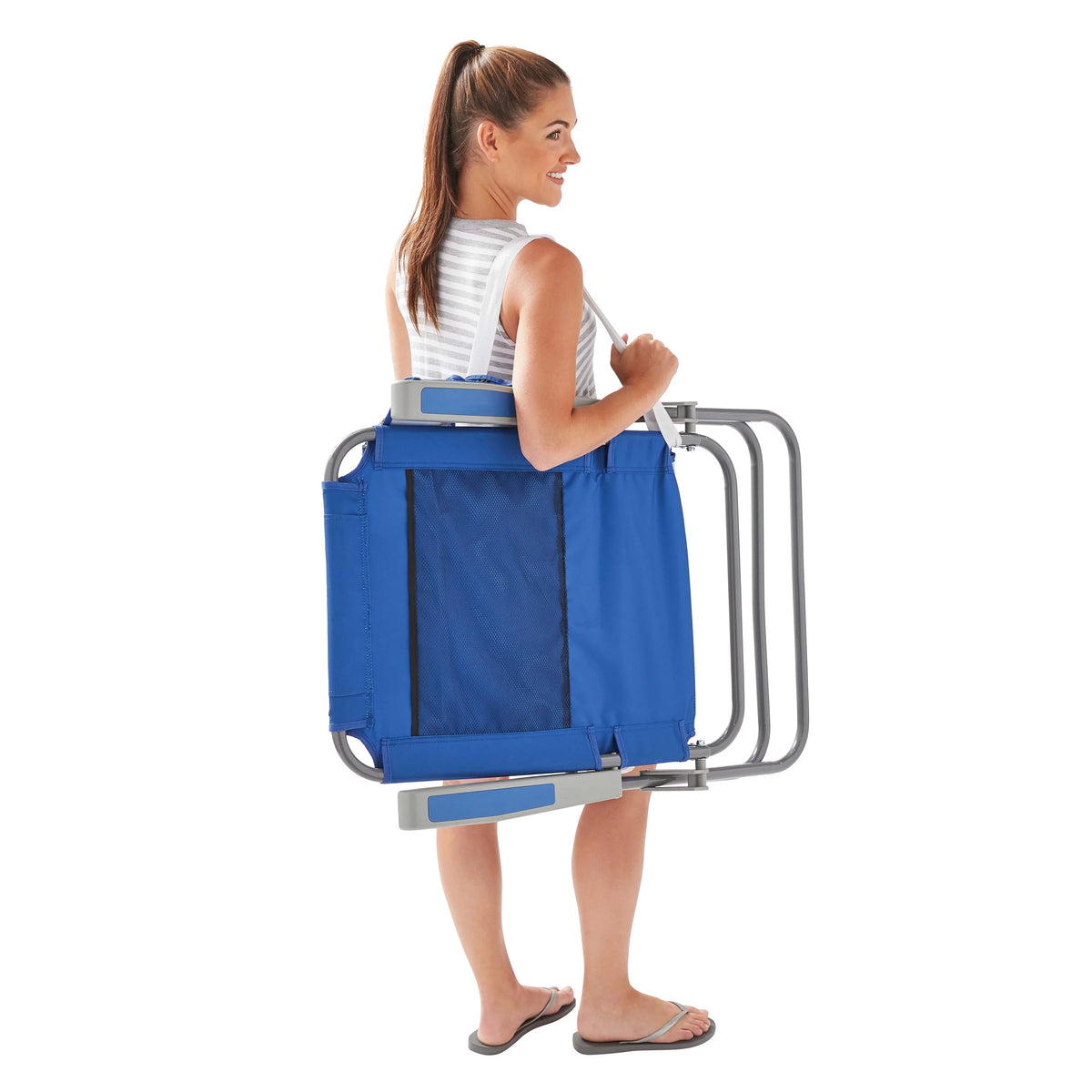 Blue 4-Position Oversize Beach Chair J5193