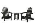 Black 3-Piece Folding Adirondack Set X7878