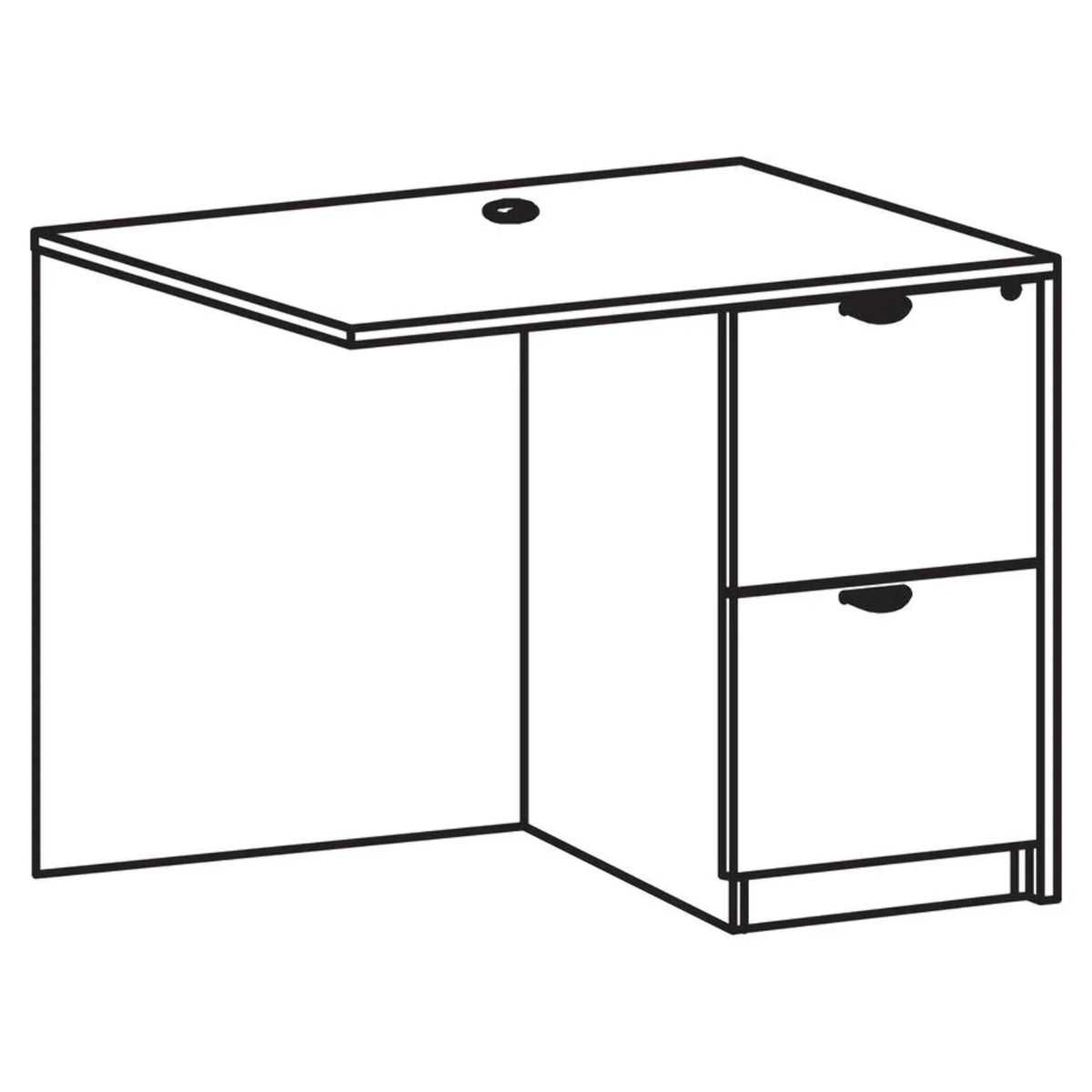 24 x 42 in. Gray Elm Laminate Desk Unit S60270