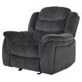 Grey Fabric Glider Recliner Club Chair G8373