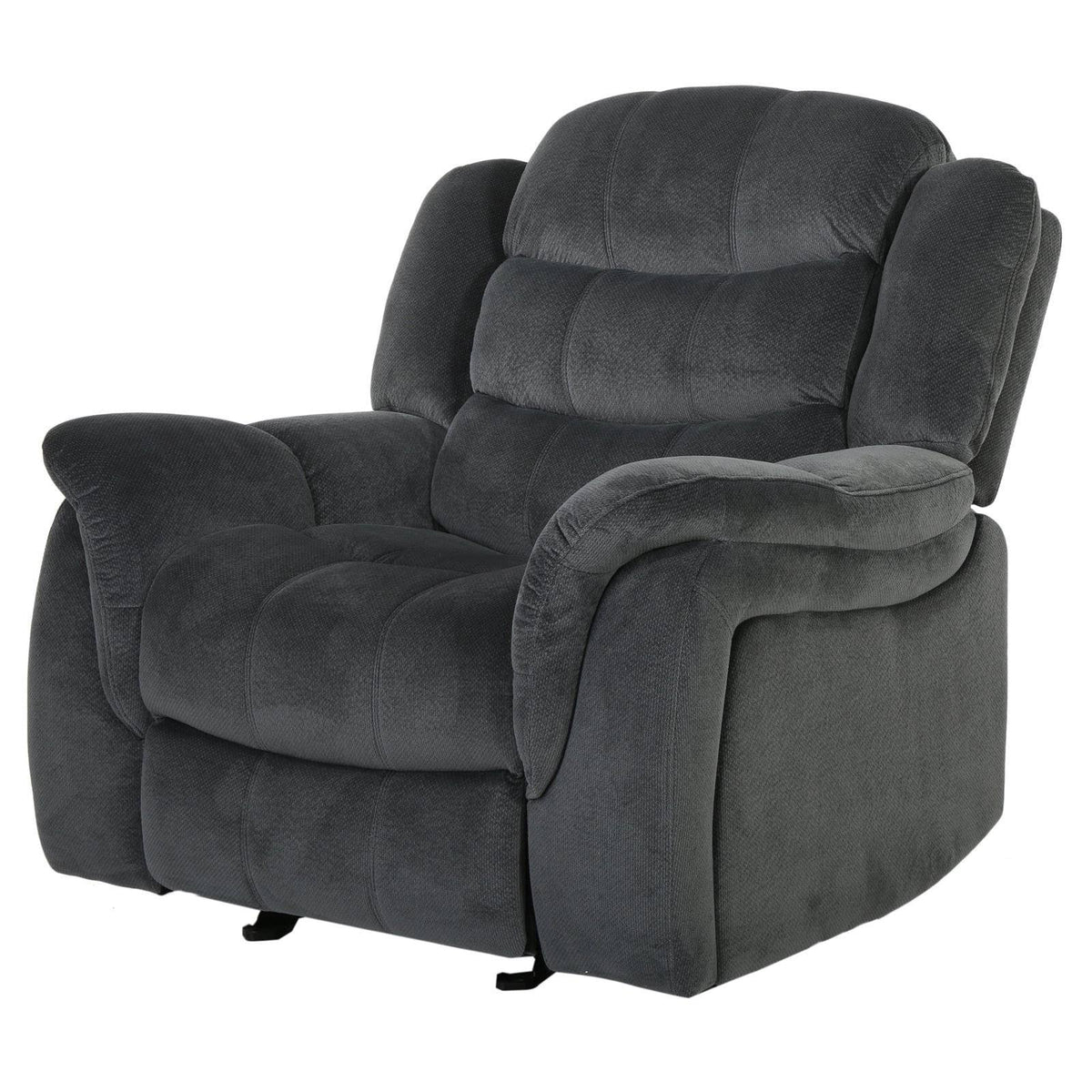 Grey Fabric Glider Recliner Club Chair G8373