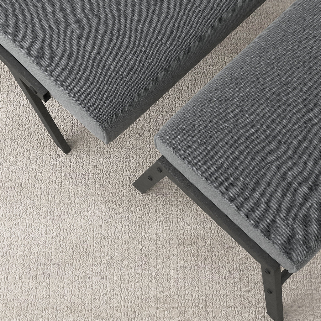 Modern Upholstered Accent Chair with Ottoman Linen Chair E3231