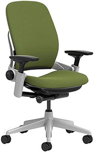 Black Steelcase Leap Chair with Platinum Base & Hard Floor Caster B99357