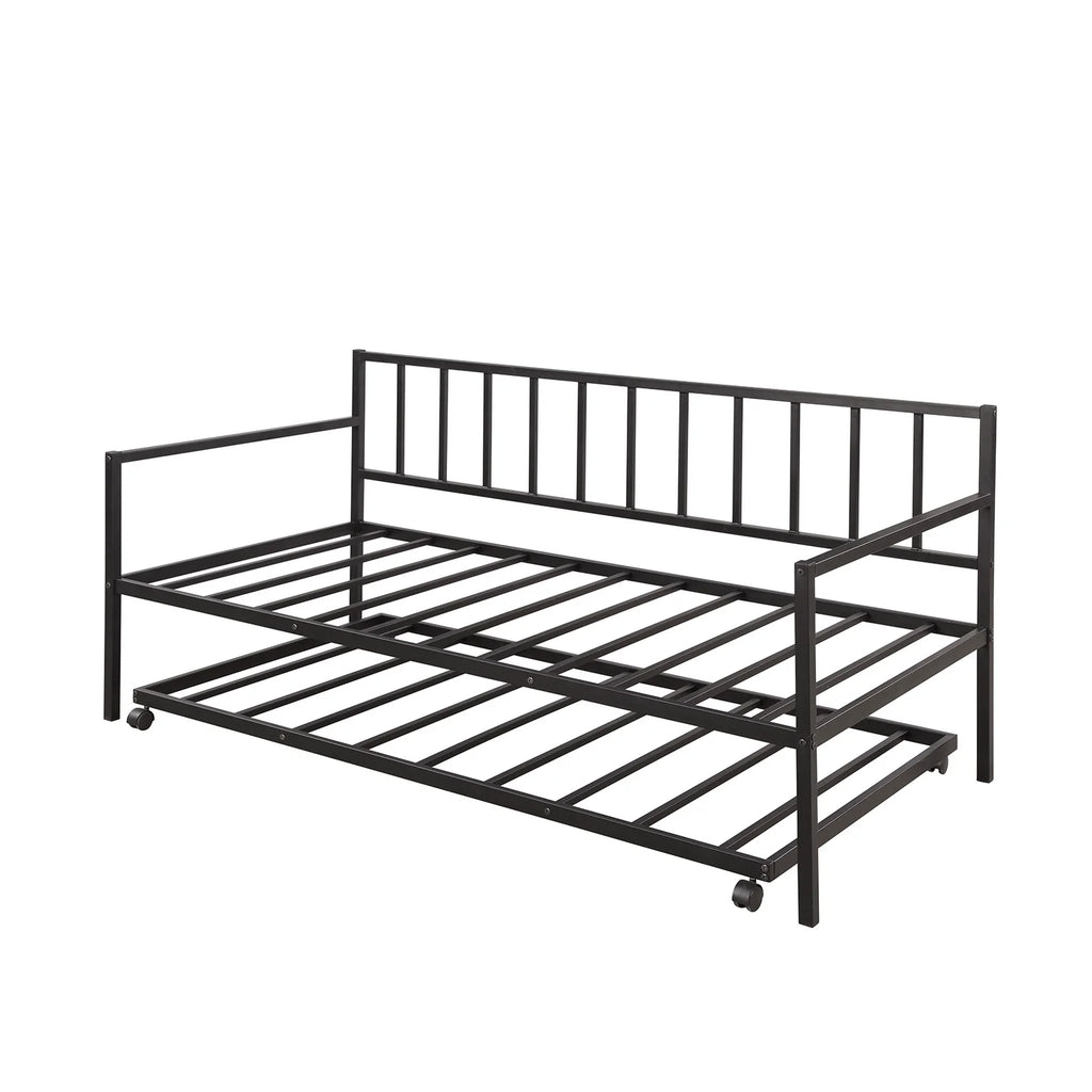 Black Twin Daybed and Trundle Set U4377
