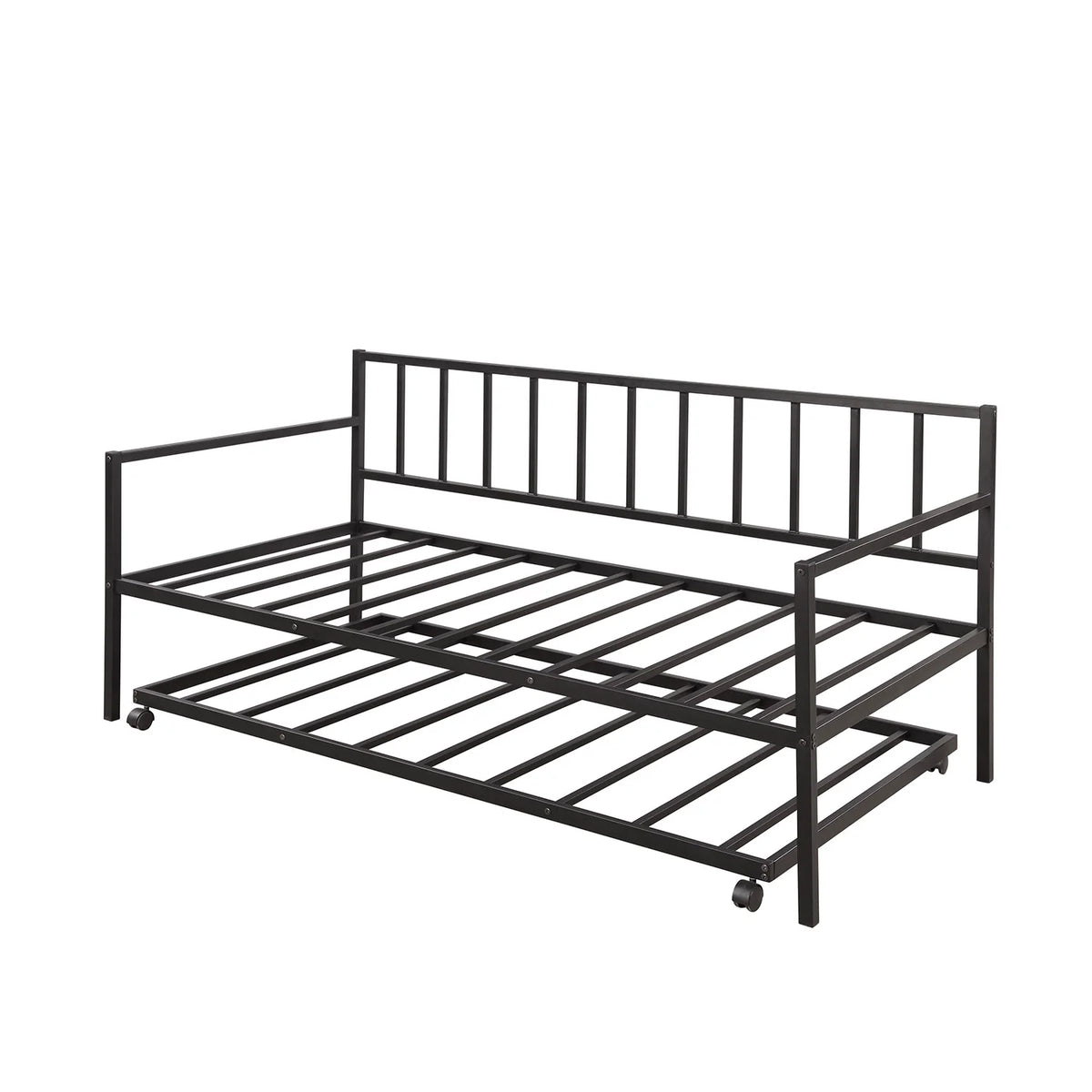 Black Twin Daybed and Trundle Set U4377