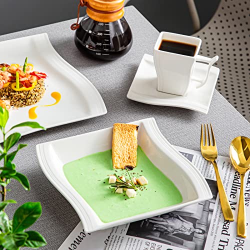 Ivory White 60 Piece Porcelain Dinnerware Set G8103