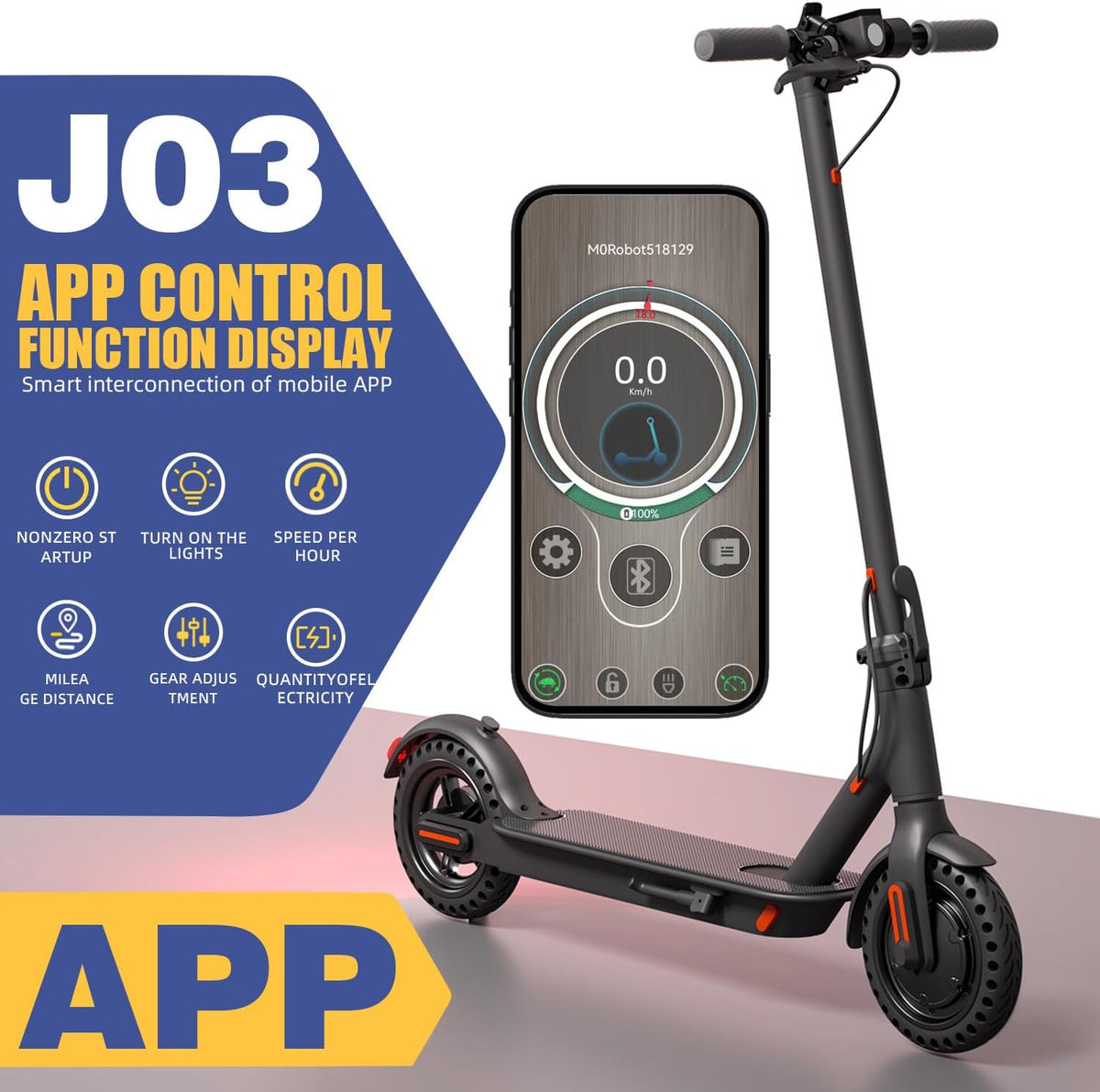 Electric Scooter with 8.5'' Tires, 350-500W Motor, 20/28 MPH Speed C76598