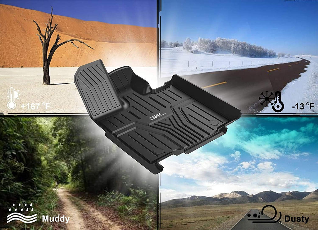 TPE All Weather Custom Fit Floor Liner for Volkswagen Tiguan, Black C5829