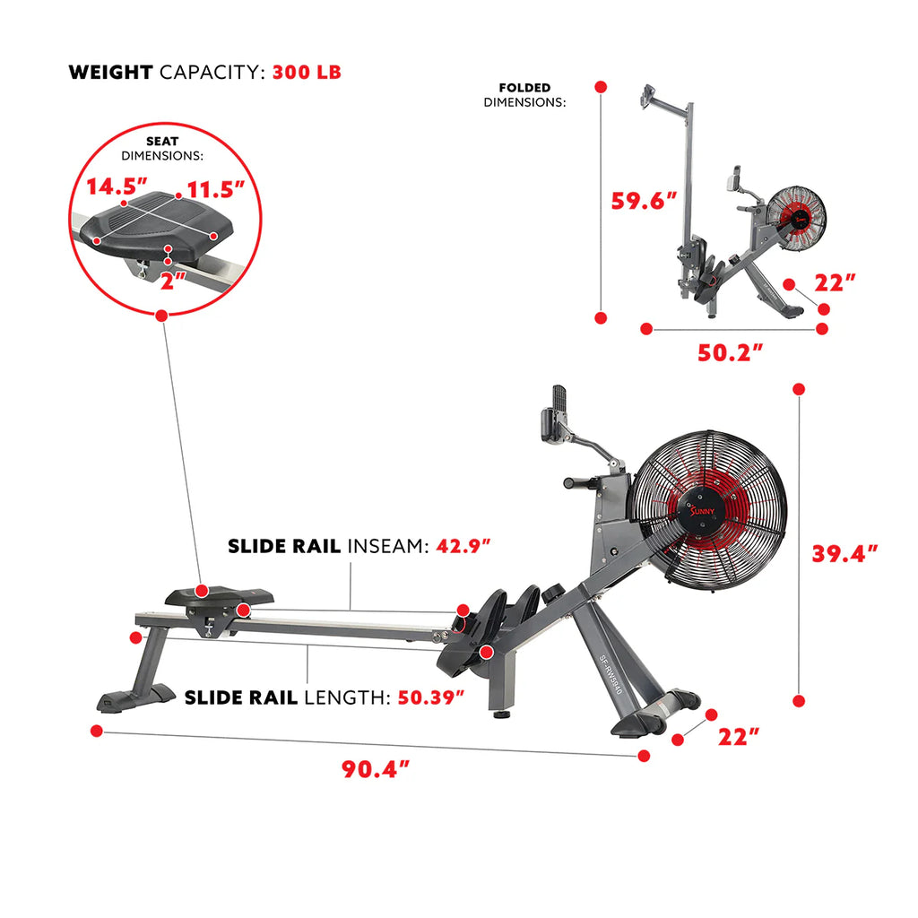 Magnetic Air Resistance Rowing Machine H4745