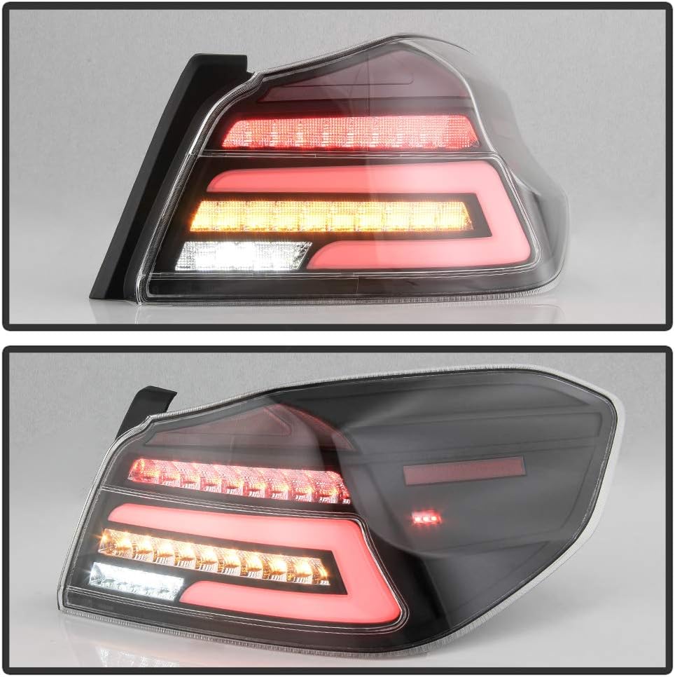 Black Full LED Tail Lights Assembly Pair Left+Right C4315