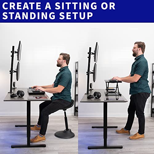Dual Monitor Desk Mount Stand for 2 LCD Ultrawide Screens up to 34 inches T2005