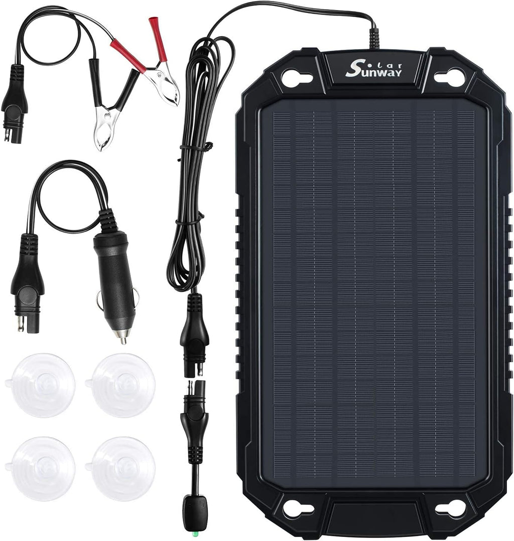 12V 8W Portable Waterproof Solar Car Battery Trickle Charger J953113
