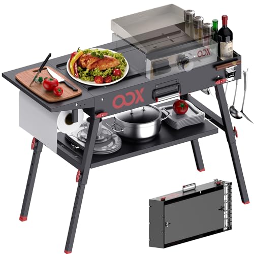Black Stainless Steel Portable Folding Grill Table G3141