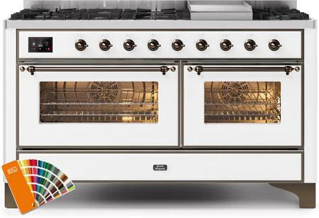 60 Dual Fuel Natural Gas Range with Bronze Trim L3849